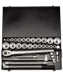 Draper 3/4 Inch Square Drive Metric and Imperial Socket Set (31 Piece)