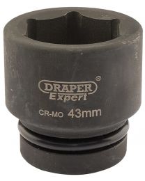 Draper Expert 43mm 1 Inch Square Drive Hi-Torq® 6 Point Impact Socket