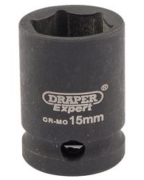 Draper Expert 15mm 3/8 Inch Square Drive Hi-Torq® 6 Point Impact Socket