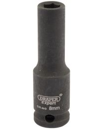Draper Expert 8mm 3/8 Inch Square Drive Hi-Torq® 6 Point Deep Impact Socket