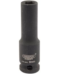 Draper Expert 9mm 3/8 Inch Square Drive Hi-Torq® 6 Point Deep Impact Socket