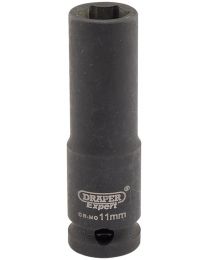Draper Expert 11mm 3/8 Inch Square Drive Hi-Torq® 6 Point Deep Impact Socket