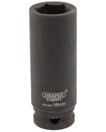 Draper Expert 16mm 3/8 Inch Square Drive Hi-Torq® 6 Point Deep Impact Socket