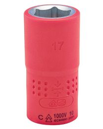Draper 1/2 Inch Sq. Dr. Fully Insulated VDE Socket (17mm)