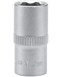 Draper Expert 8.0mm 1/4 Inch Square Drive Satin Chrome Hi-Torq® 6 Point Socket