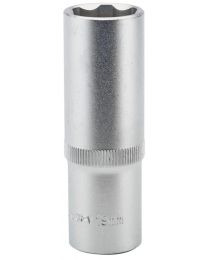 Draper Expert 19mm 1/2 Inch Square Drive Hi-Torq® Satin Chrome 6 Point Deep Socket