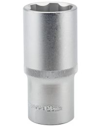 Draper Expert 26mm 1/2 Inch Square Drive Hi-Torq® Satin Chrome 6 Point Deep Socket