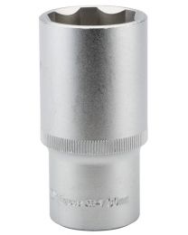 Draper Expert 30mm 1/2 Inch Square Drive Hi-Torq® Satin Chrome 6 Point Deep Socket