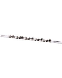 Draper 400mm 1/2 Inch Sq. Dr. Retaining Bar with 14 Clips for 1/2 Inch Sq. Dr. Sockets