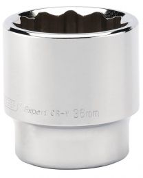 Draper Expert 36mm 1/2 Inch Square Drive Hi-Torq® 12 Point Socket