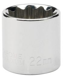 Draper Expert 22mm 3/8 Inch Square Drive Hi-Torq® Bi-Hexagon Socket (Sold Loose)