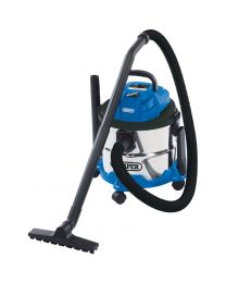 Draper 15L Wet and Dry Vacuum Cleaner with Stainless Steel Tank (1250W)