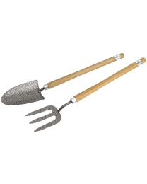 Draper Carbon Steel Fork and Trowel Set with Intermediate Length Ash Handles (2 Piece)