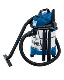Draper 20L 1250W 230V Wet and Dry Vacuum Cleaner with Stainless Steel Tank