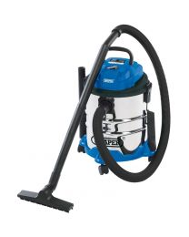 Draper 20L Wet and Dry Vacuum Cleaner with Stainless Steel Tank (1250W)