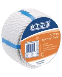 Draper 20M x 12mm 3 Core Polyester Rope