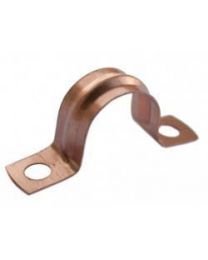 Oracstar Saddle Pipe Clips - Copper 15mm (Pack 8)
