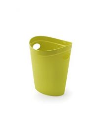 Addis Plastic Waste Paper Bathroom Bedroom Office Bin, 12 litre, Lime Green