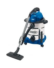 Draper 30L 1400W Wet and Dry Vacuum Cleaner with Integrated 230V Power Socket