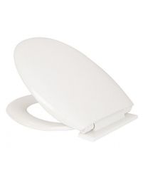 Croydex Anti-Bacterial Toilet Seat with Soft Close Hinges Made From Resilient Polypropylene, White