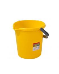 Yellow High Grade Wham Colourful 10 Litre Durable Plastic Bucket with Litre Scale