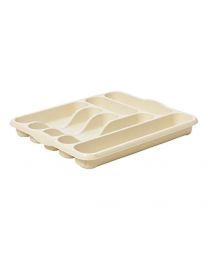 High Grade 7 Compartment Plastic Cutlery Tray in Cream