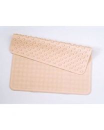 Croydex Hygiene 'N' Clean Anti-Bacterial Slip-Resistant Medium Natural Rubber Suction Bath Mat, 34 x 74 cm, White