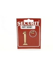 Securit S2481 Brass Numeral No:1 50mm