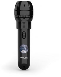 Philips LED Star Wars 4.5 V Children's Projector Torch and Night Light, 0.1 W - Black