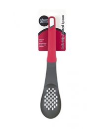 Wham Plastic Design Cooking Spoon with Holes, Plastic, Chilli Red, 31,5 x 6,5 x 1,5 cm