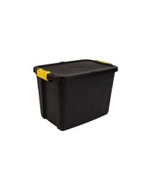 CEP 60 Litres Heavy Duty Strata Storage Box, Black/Yellow, 60 x 40 x 40 cm