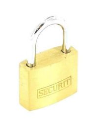 Securit Brass Padlock with 3 Keys - 50mm