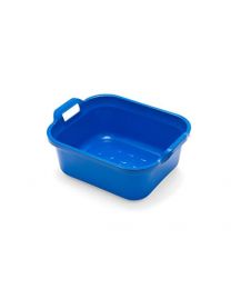 Addis Large Rectangular 9.5 Litre Washing Up Bowl with Handles, Cobalt Blue, 39 x 32 x 14 cm