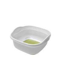 ADDIS Soft touch Washing Up Bowl, White/ Grass Green