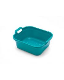 Addis Large Rectangular 9.5 Litre Washing Up Bowl with Handles, Teal Blue, 39 x 32 x 14 cm