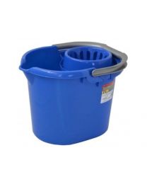 Blue Colourful High Grade 16 Litre Durable Plastic Mop Bucket w/ Detachable Strainer
