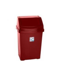 Wham High Grade Plastic Chilli Red Flip Top Waste Rubbish Kitchen Bin Dustbin (Extra Large - 50 Litre) by Curver