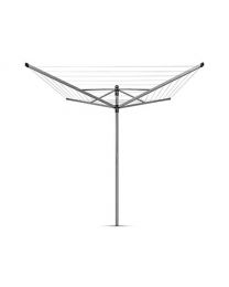 Brabantia Lift-O-Matic Rotary Airer Washing Line with 45 mm Metal Soil Spear, 50 m - Silver
