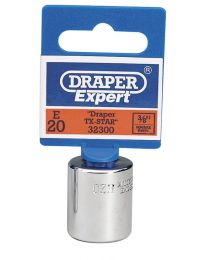 Expert E20 3/8 Inch Square Drive Draper TX-STAR® Socket