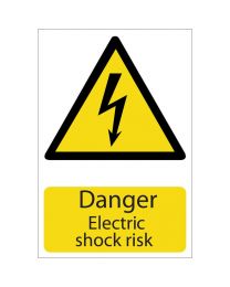 Draper 'Danger Electric Shock' Hazard Sign