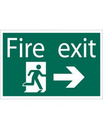 Draper 'Fire Exit Arrow Right' Safety Sign