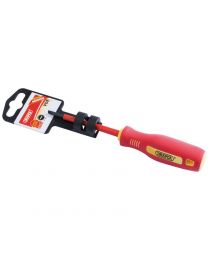 Draper 3mm x 75mm Fully Insulated Plain Slot Screwdriver. (Display Packed)