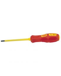 Draper 4.0mm x 100mm Fully Insulated Plain Slot Screwdriver (Sold Loose)