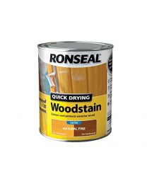 Ronseal QDWSNP750 750 ml Satin Finish Quick Dry Woodstain - Natural Pine