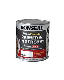 Ronseal RSLEWPWHI750 750ml Super Flexible Wood Primer and Undercoat - White