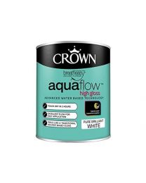 Crown Aquaflow Gloss 750ml Pure Brilliant White