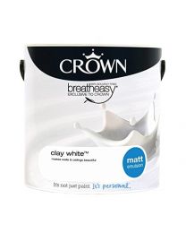 Crown Breatheasy Paint - Clay White (White) - Matt Emulsion - 2.5L