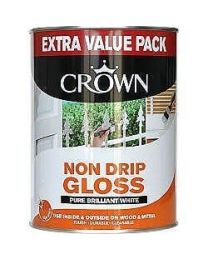 Crown Non Drip Gloss - Pure Brilliant White White 1.25L