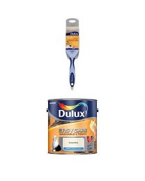 Dulux Perfect Finish Brush, 2 inch (Blue) with Easycare Washable and Tough Matt (Orchid White)