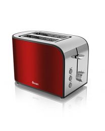 Swan ST17020REDN Townhouse 2 Slice Toaster with Cool Touch Walls, 800w, Red